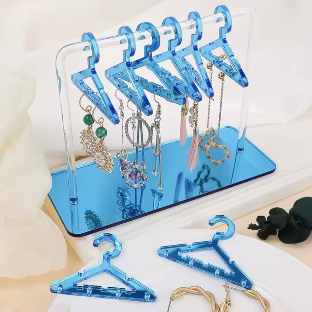 Blue Acrylic Jewelry Organizer